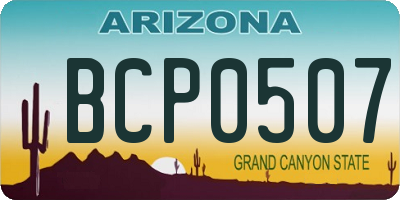 AZ license plate BCP0507