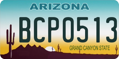 AZ license plate BCP0513