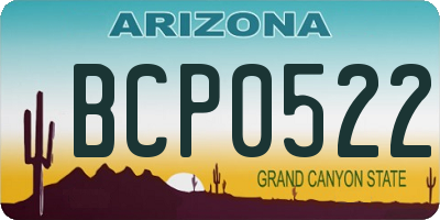 AZ license plate BCP0522