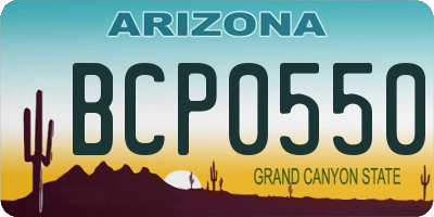 AZ license plate BCP0550