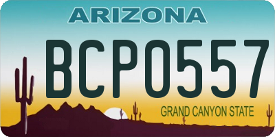 AZ license plate BCP0557