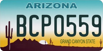 AZ license plate BCP0559