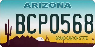 AZ license plate BCP0568