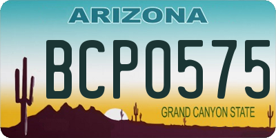 AZ license plate BCP0575