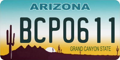 AZ license plate BCP0611