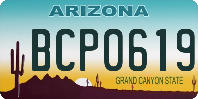 AZ license plate BCP0619