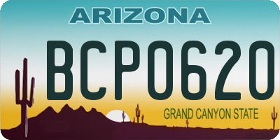 AZ license plate BCP0620