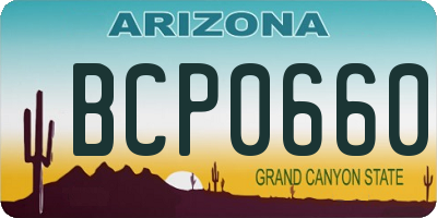 AZ license plate BCP0660