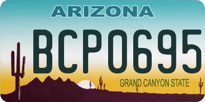 AZ license plate BCP0695