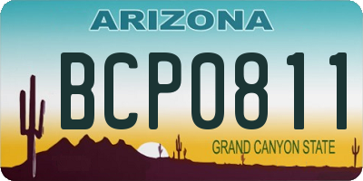 AZ license plate BCP0811