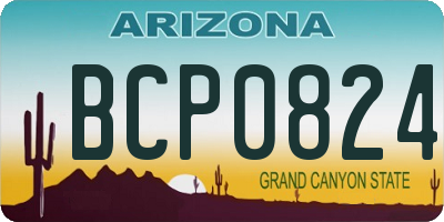 AZ license plate BCP0824