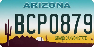 AZ license plate BCP0879