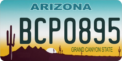 AZ license plate BCP0895