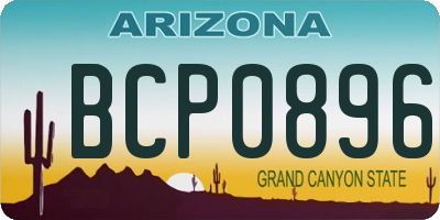 AZ license plate BCP0896