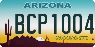 AZ license plate BCP1004