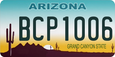 AZ license plate BCP1006