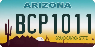 AZ license plate BCP1011