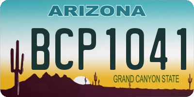 AZ license plate BCP1041