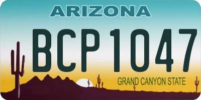 AZ license plate BCP1047