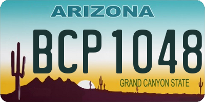 AZ license plate BCP1048