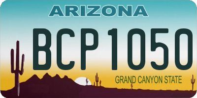 AZ license plate BCP1050