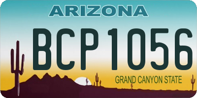 AZ license plate BCP1056