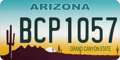 AZ license plate BCP1057