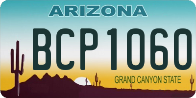 AZ license plate BCP1060