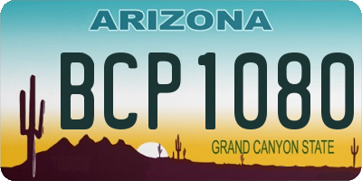 AZ license plate BCP1080