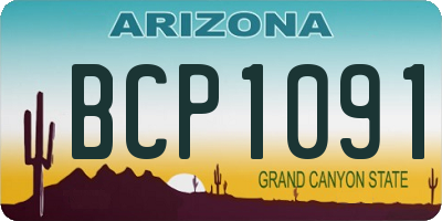 AZ license plate BCP1091