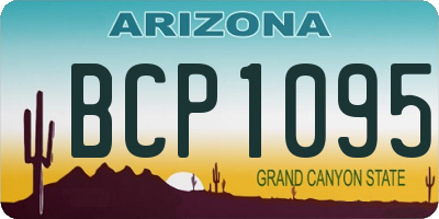 AZ license plate BCP1095