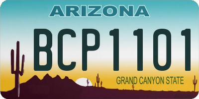 AZ license plate BCP1101