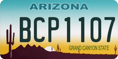 AZ license plate BCP1107