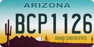 AZ license plate BCP1126