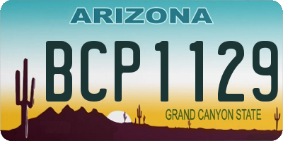 AZ license plate BCP1129