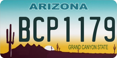 AZ license plate BCP1179