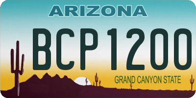 AZ license plate BCP1200