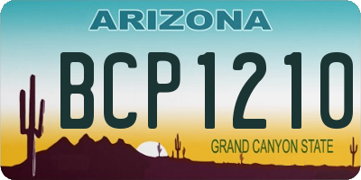 AZ license plate BCP1210