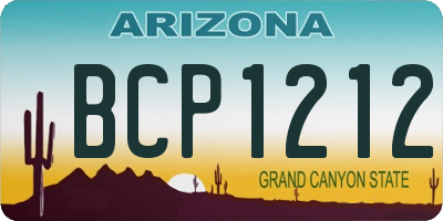 AZ license plate BCP1212