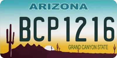 AZ license plate BCP1216