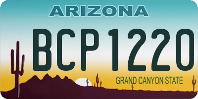 AZ license plate BCP1220