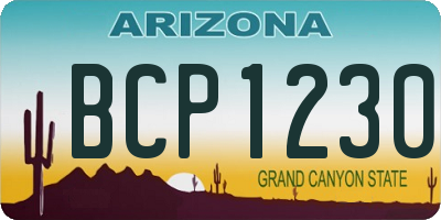 AZ license plate BCP1230