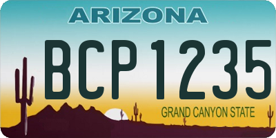 AZ license plate BCP1235