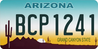 AZ license plate BCP1241