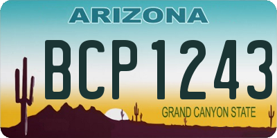 AZ license plate BCP1243