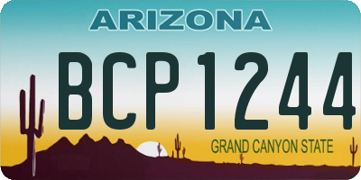 AZ license plate BCP1244