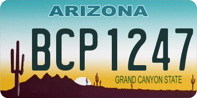 AZ license plate BCP1247