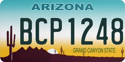 AZ license plate BCP1248