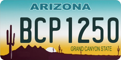 AZ license plate BCP1250