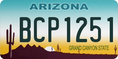 AZ license plate BCP1251